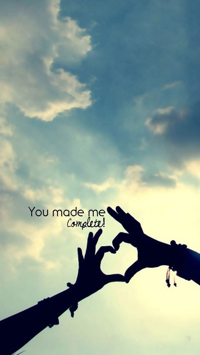 640x1136 You Make Me Complete - heart iPhone Wallpaper