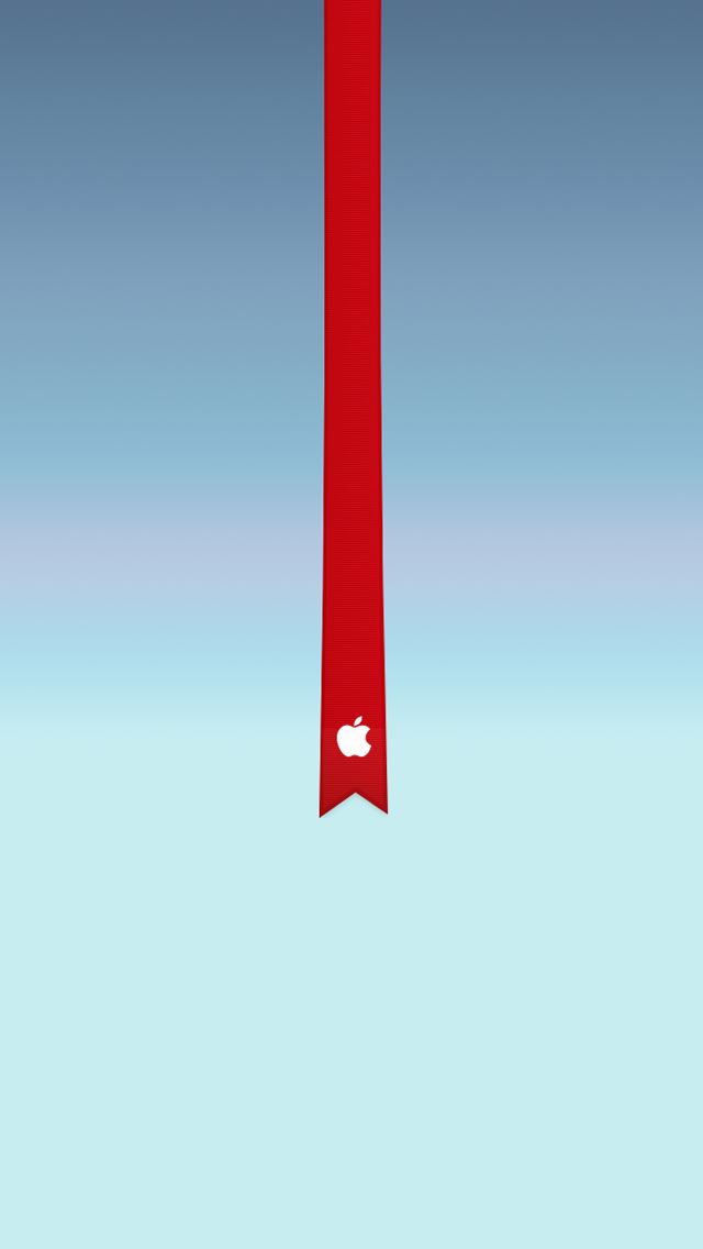 640x1136 locks ribbon - cyan iPhone Wallpaper