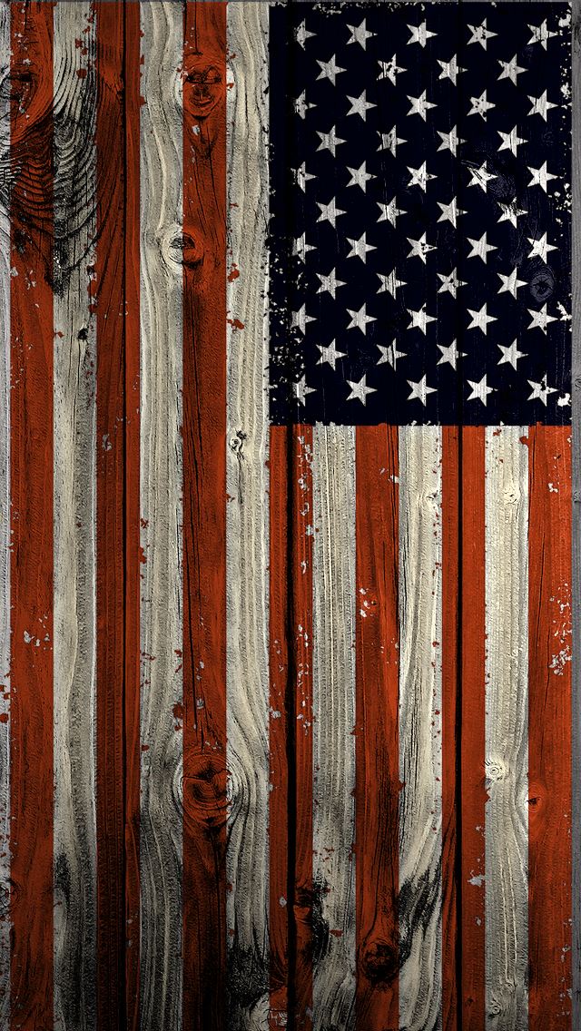 640x1136 US wooden flag -  iPhone Wallpaper