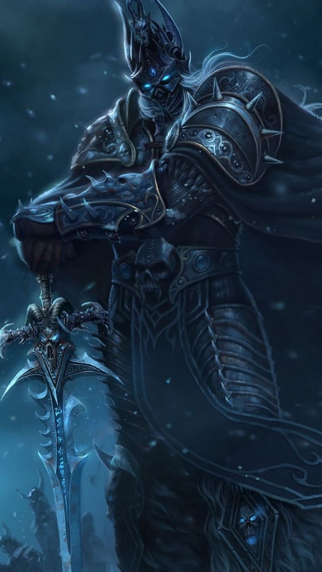 640x1136 Wow Lich King - sword iPhone Wallpaper
