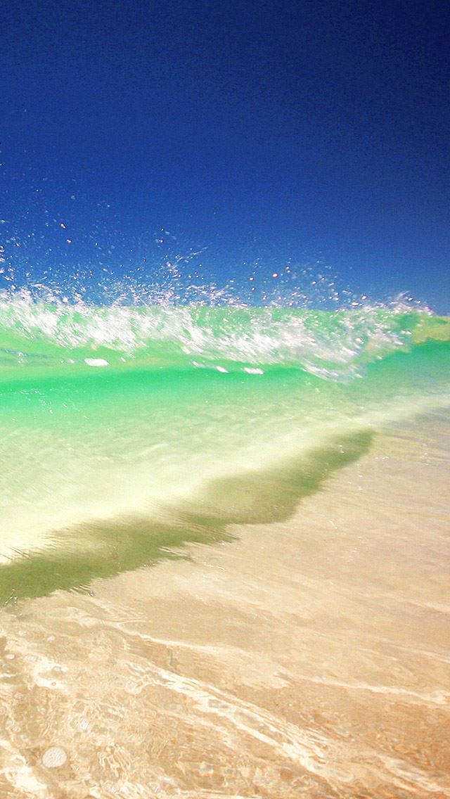 640x1136 clean wave on the beach -  iPhone Wallpaper