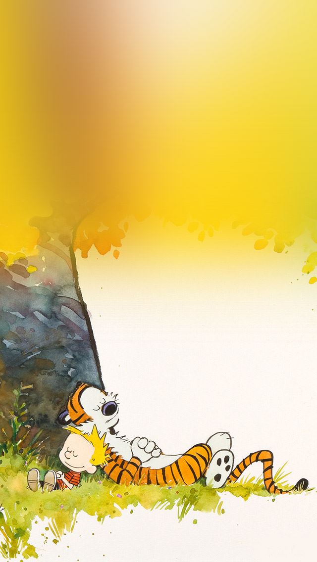 640x1136 Calvin and hobbes sleeptime -  iPhone Wallpaper