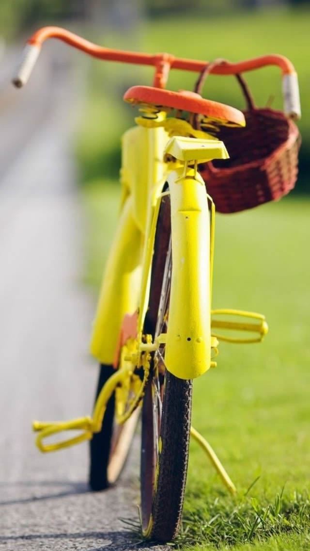 640x1136 Yellow Bicycle - bicycle iPhone Wallpaper