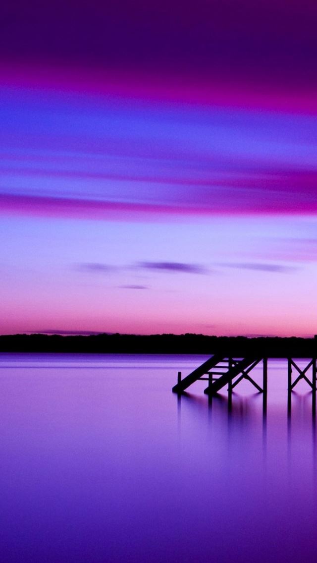 640x1136 Pier at sunset -  iPhone Wallpaper