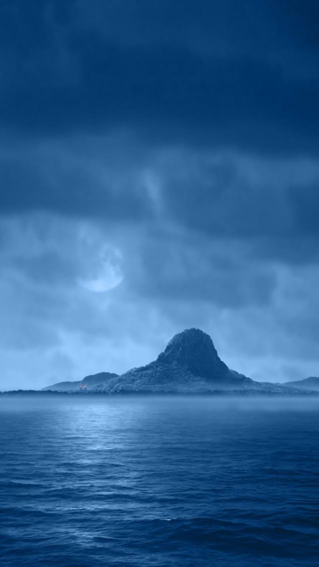 640x1136 Blue ocean - islands iPhone Wallpaper