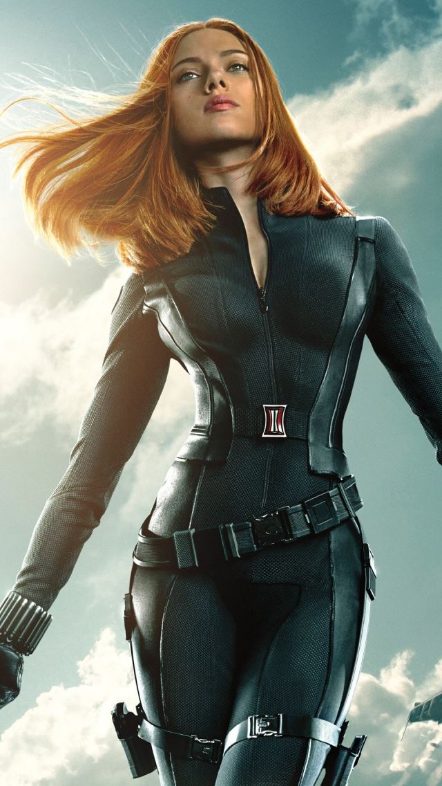 640x1136 Black Widow In Captain America The Winter Soldier -  iPhone Wallpaper