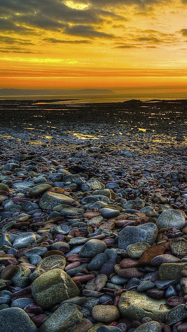 640x1136 Fantastic Stone Beach Hdr - stone iPhone Wallpaper