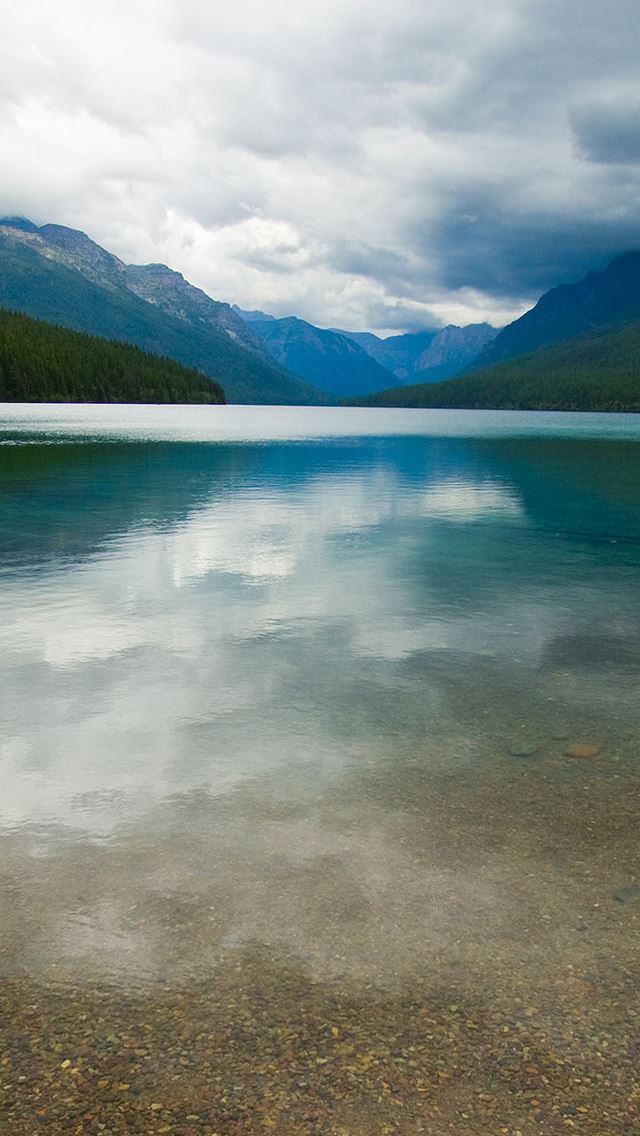 640x1136 Sky Reflection In Calm Lake  - lake iPhone Wallpaper