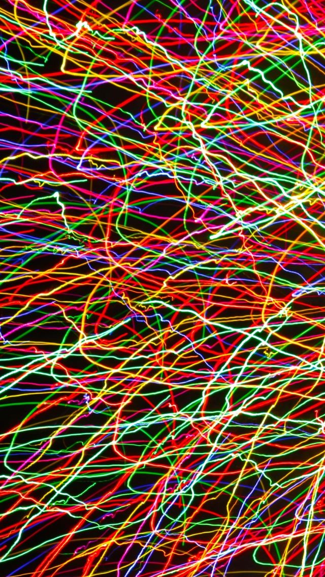 640x1136 Painting With Fireworks - wave iPhone Wallpaper