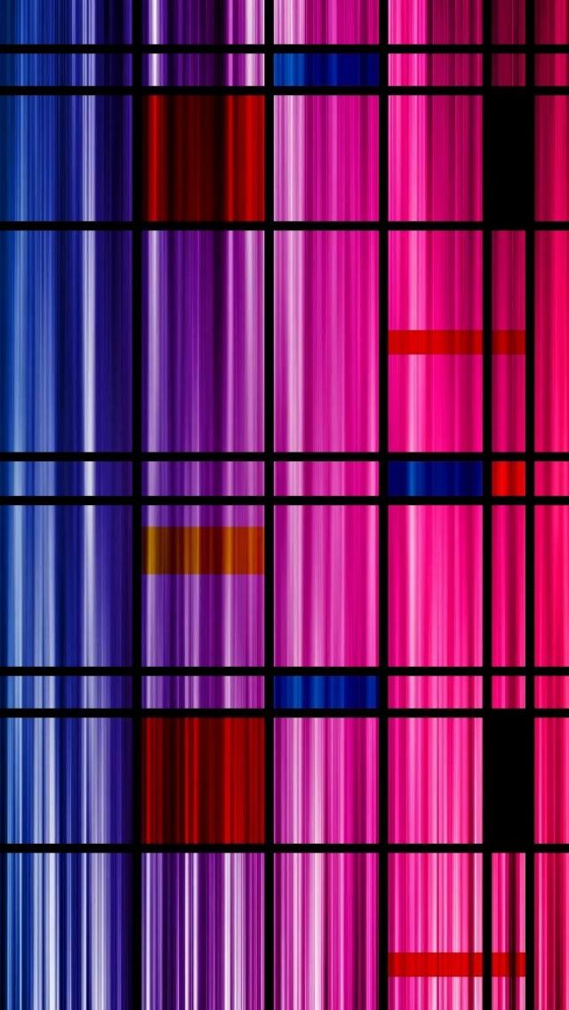640x1136 Rainbow Grid Abstract - line iPhone Wallpaper