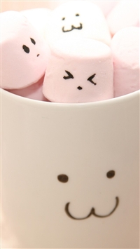 Cute Marshmallow In Cups wallpaper