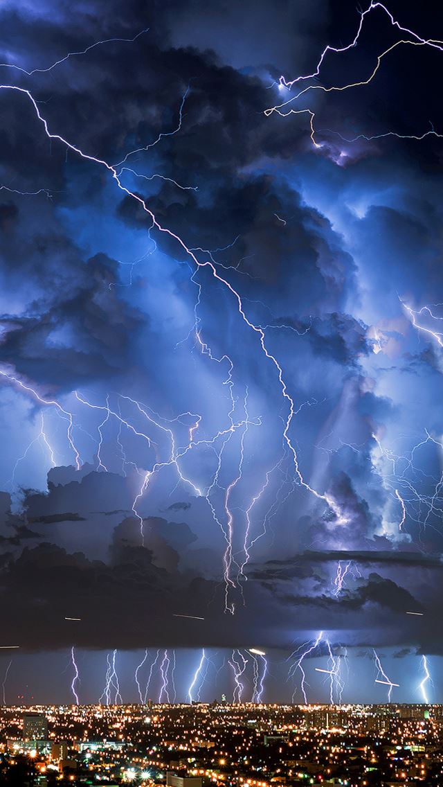 640x1136 Lightnings - photography iPhone Wallpaper