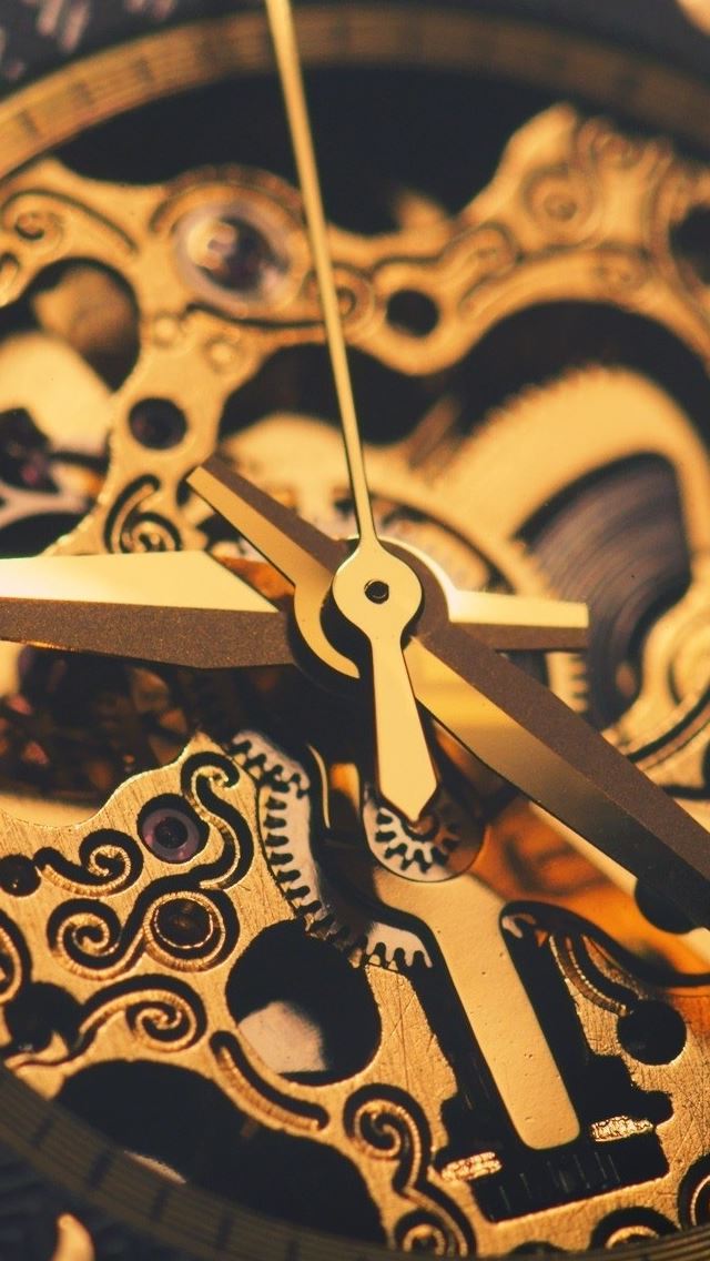 640x1136 Watches Machinery Gear Gold -  iPhone Wallpaper