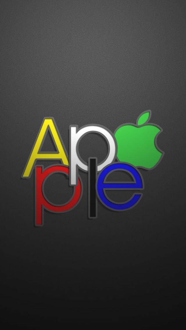 640x1136 Apple Text Logo -  iPhone Wallpaper