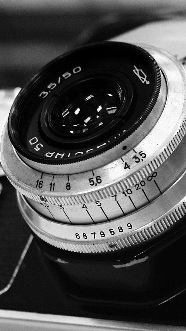 644x1136 Cameras Grayscale  Closeup -  iPhone Wallpaper