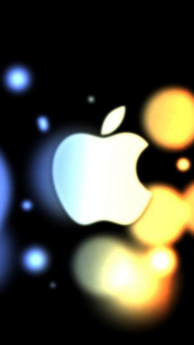 640x1136 Apple Blue Orange Circle - logo iPhone Wallpaper
