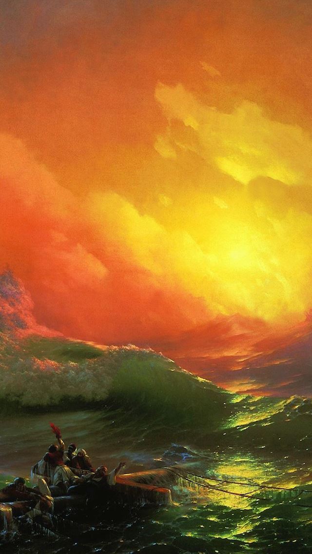 640x1136 Tenth wave - sea iPhone Wallpaper