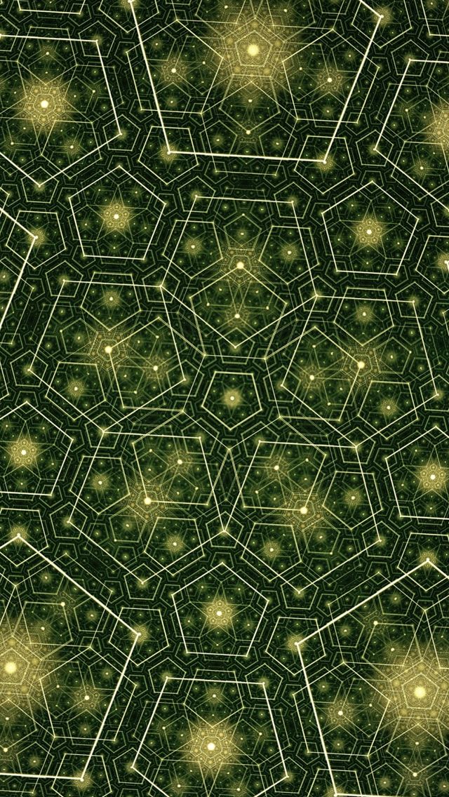 640x1136 Pentagons Green Background - line iPhone Wallpaper