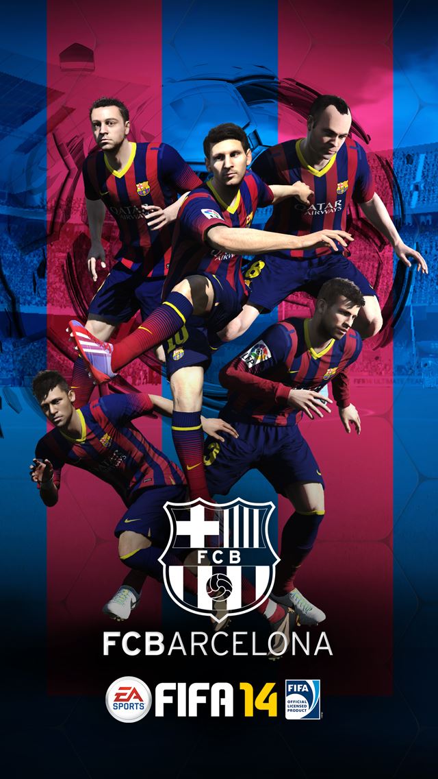 640x1136 FIFA 14 Barcelona  -  iPhone Wallpaper