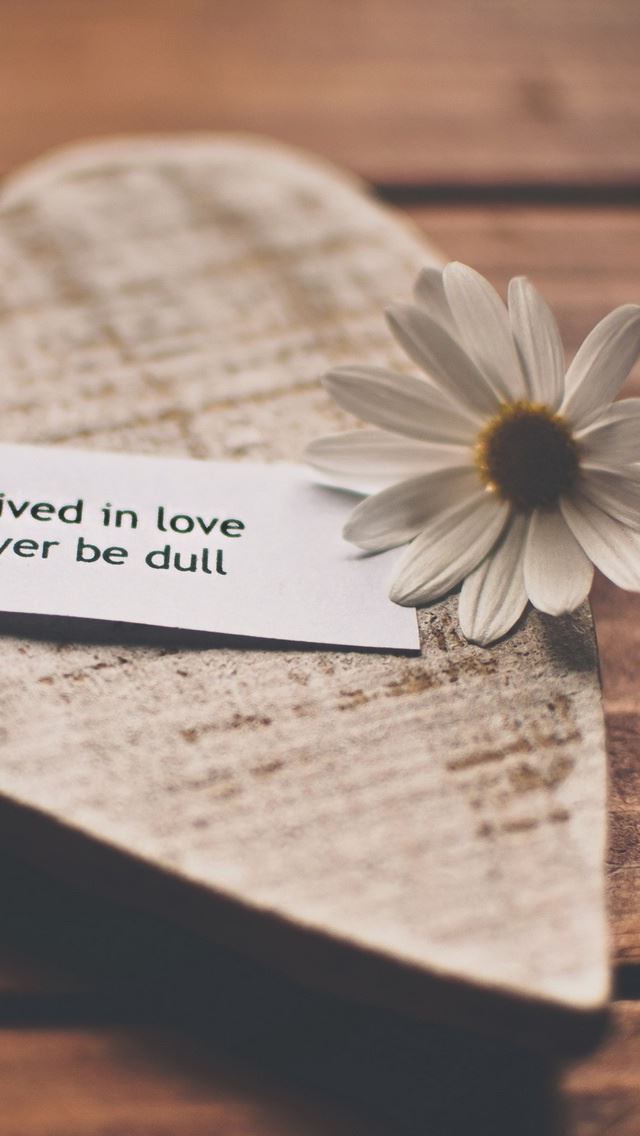 640x1136 A Life Lived In Love Will Never Be Dull - heart iPhone Wallpaper