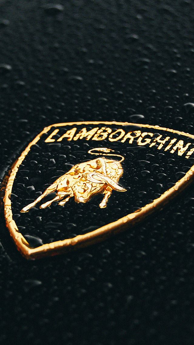 640x1136 Lamborghini Wet - logo iPhone Wallpaper
