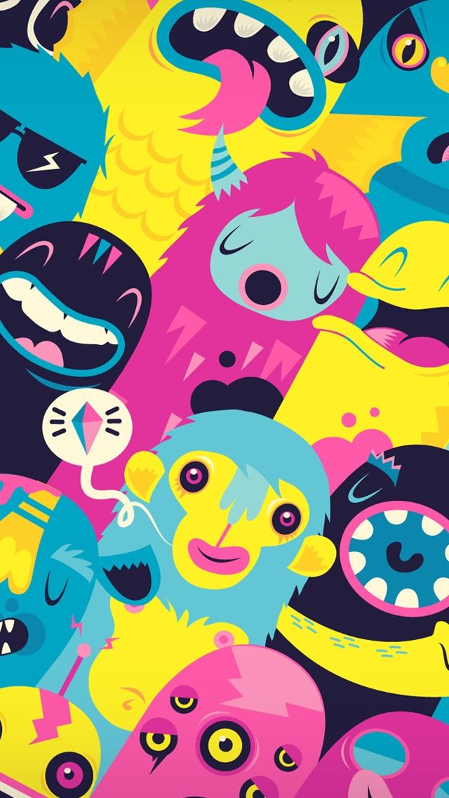 640x1136 Monsters -  iPhone Wallpaper