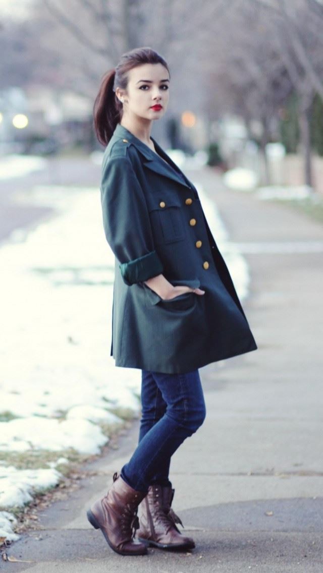 640x1136 Beautiful Model Girl Fashion Winter -  iPhone Wallpaper