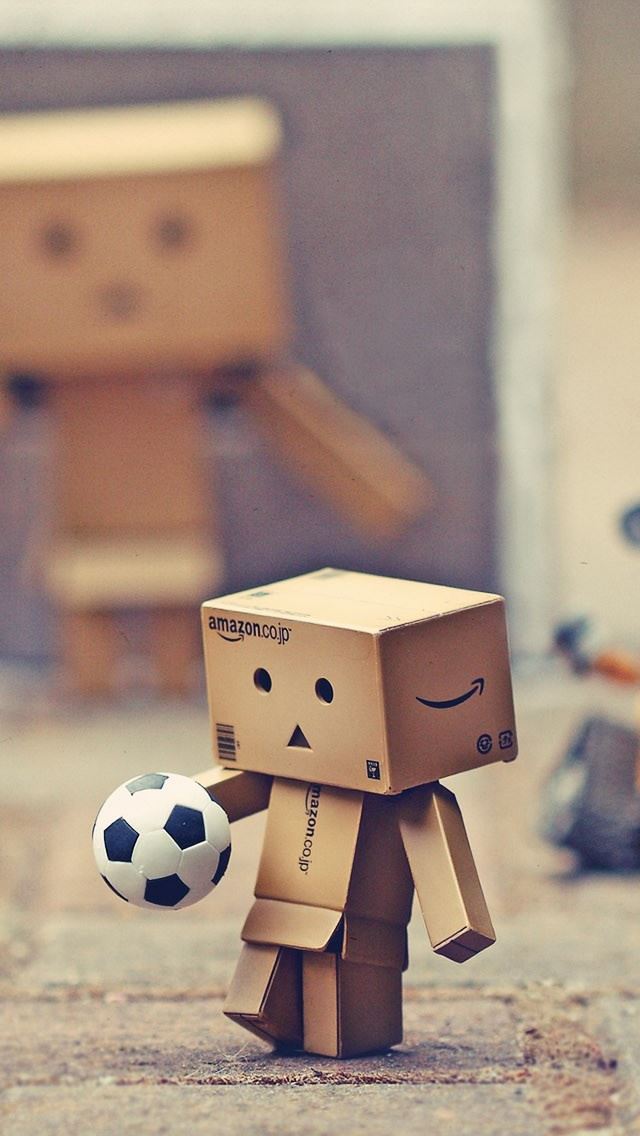 640x1136 Danbo And Other Toys To Play Football -  iPhone Wallpaper