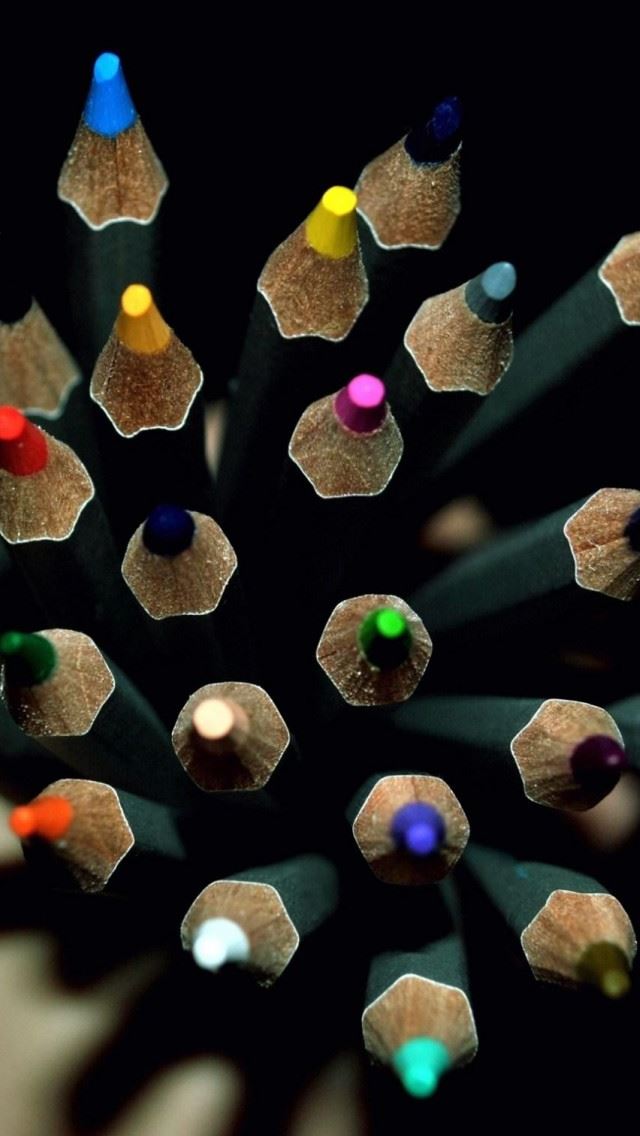 640x1136 Pencils - circle iPhone Wallpaper
