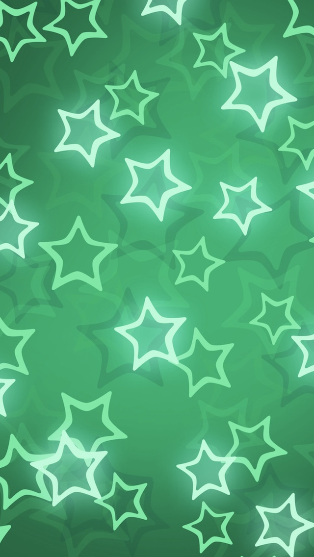 Green Shiny Star Pattern iPhone wallpaper 