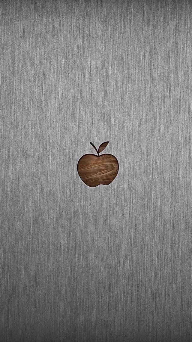 640x1136 Apple logo metal background -  iPhone Wallpaper