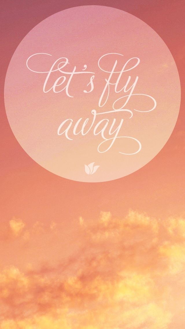 640x1136 Fly Away - pink iPhone Wallpaper