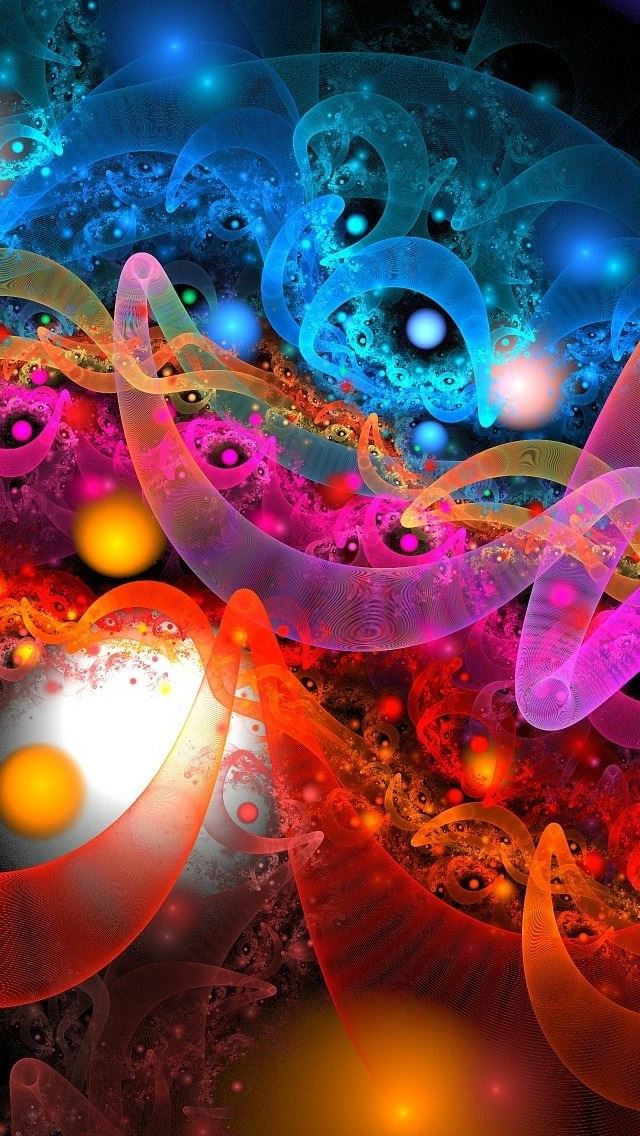 640x1136 Fractal Background - circle iPhone Wallpaper