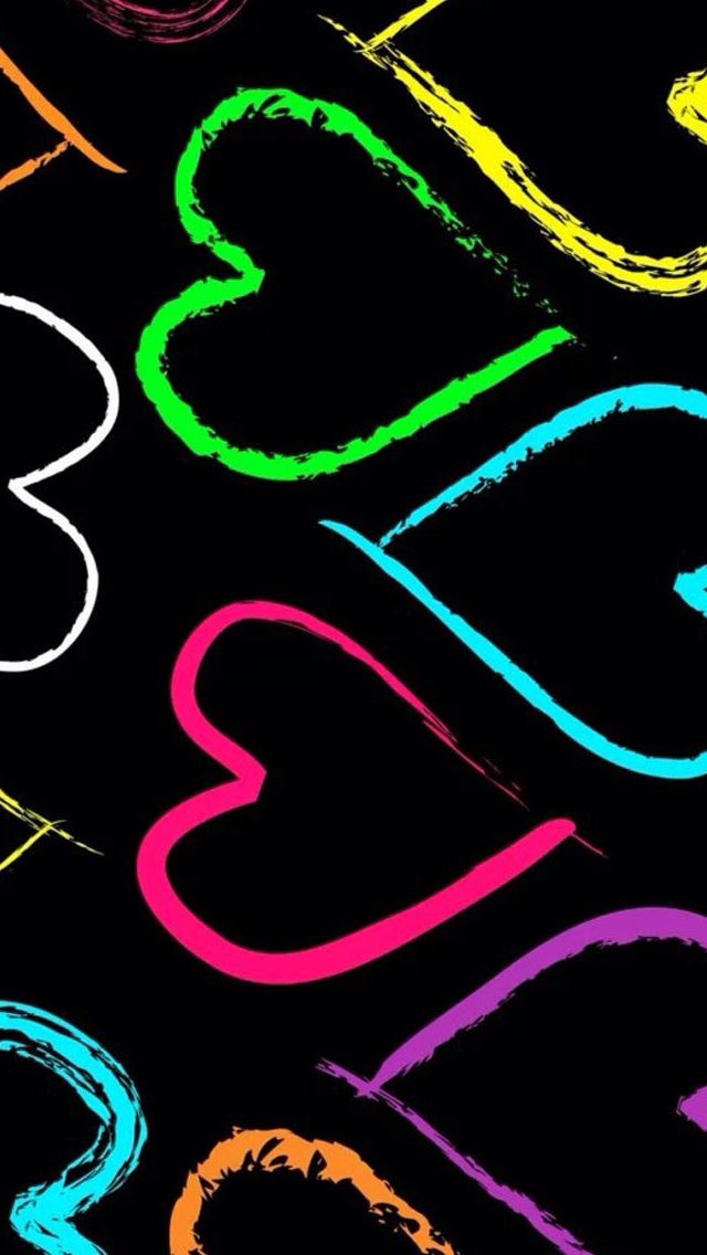 640x1136 Color heart - heart iPhone Wallpaper