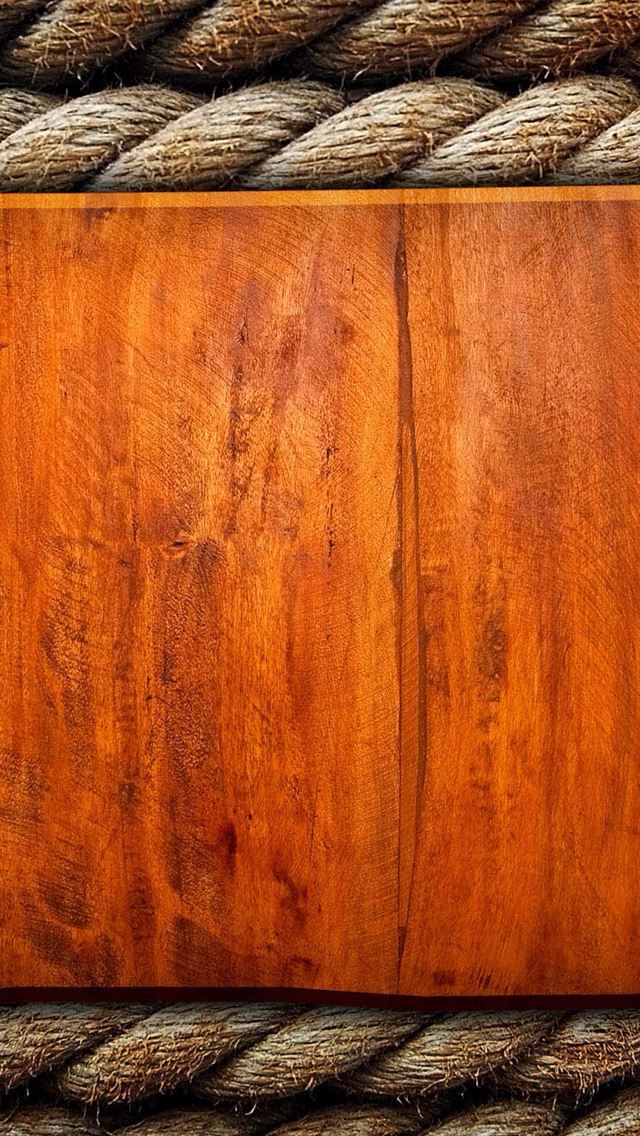 640x1136 The rope decorative wood - the iPhone Wallpaper