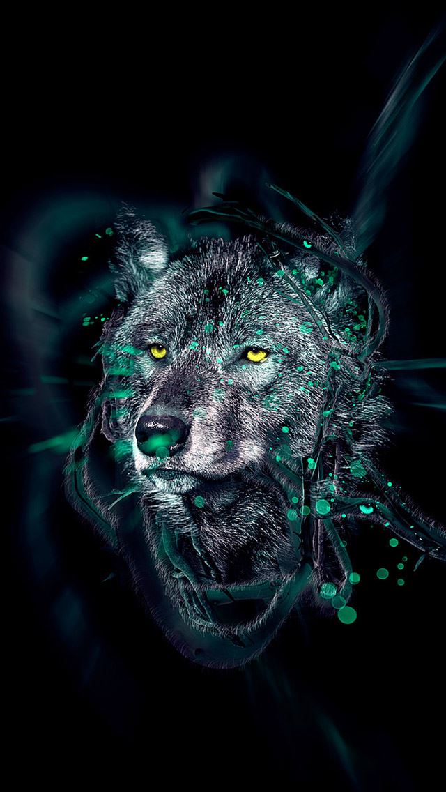 640x1136 Wolf  -  iPhone Wallpaper