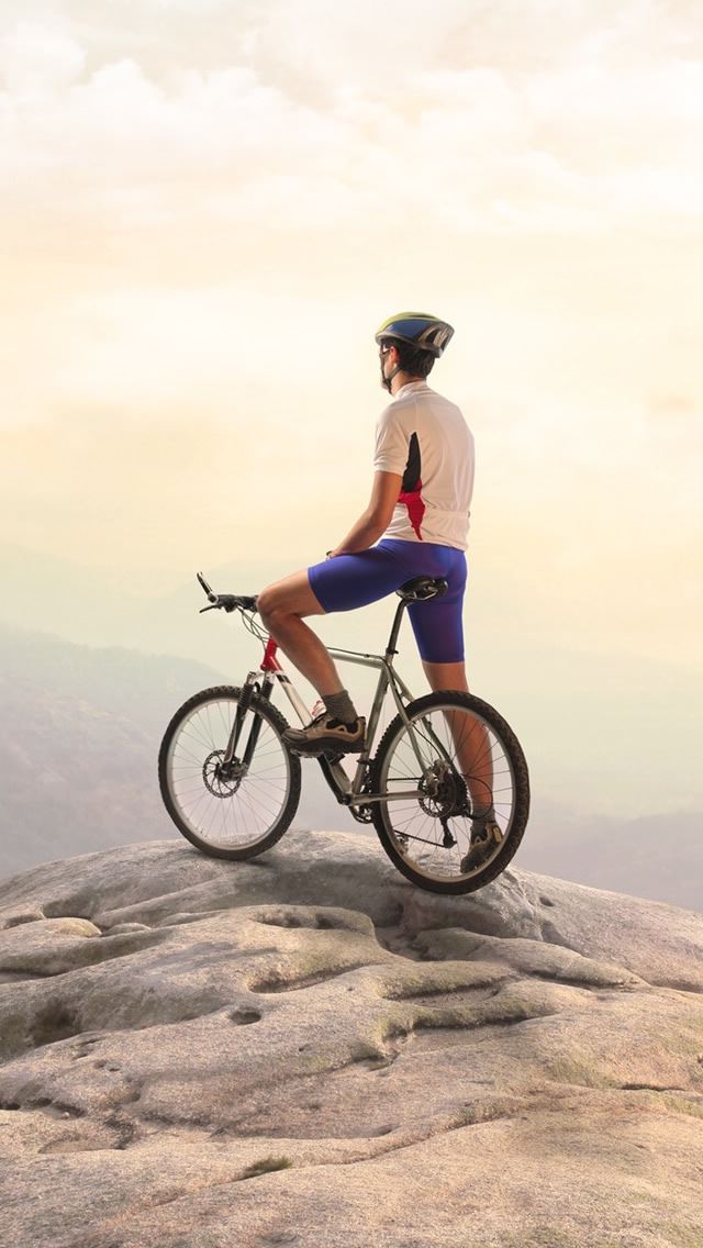 640x1136 Riding On Mountain Top -  iPhone Wallpaper
