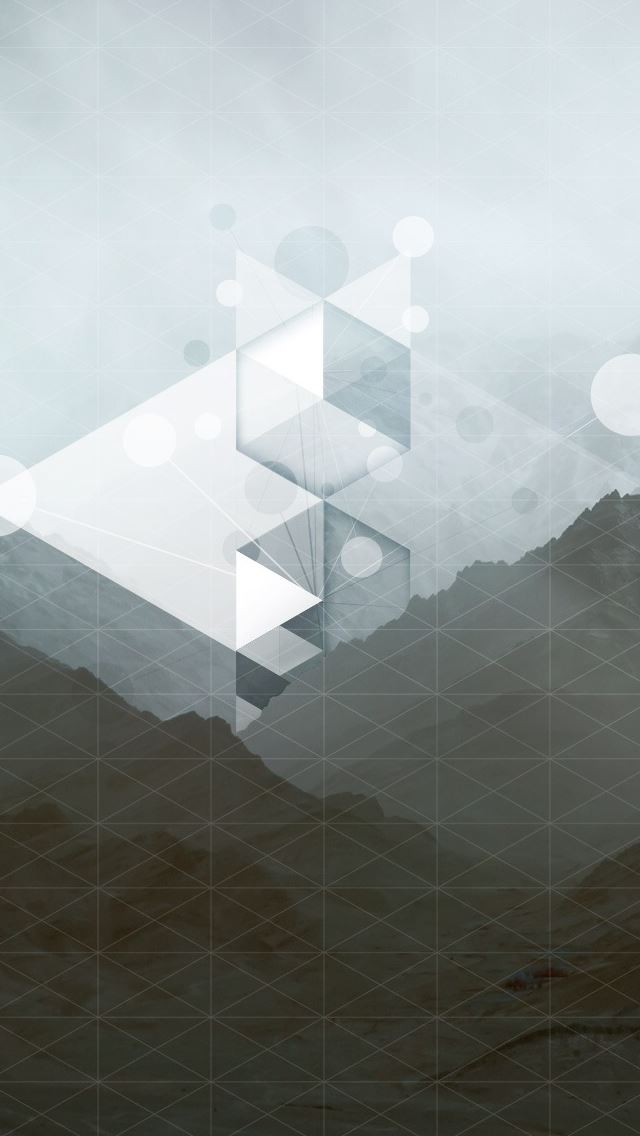 640x1136 Abstract Grid Mountain Background -  iPhone Wallpaper