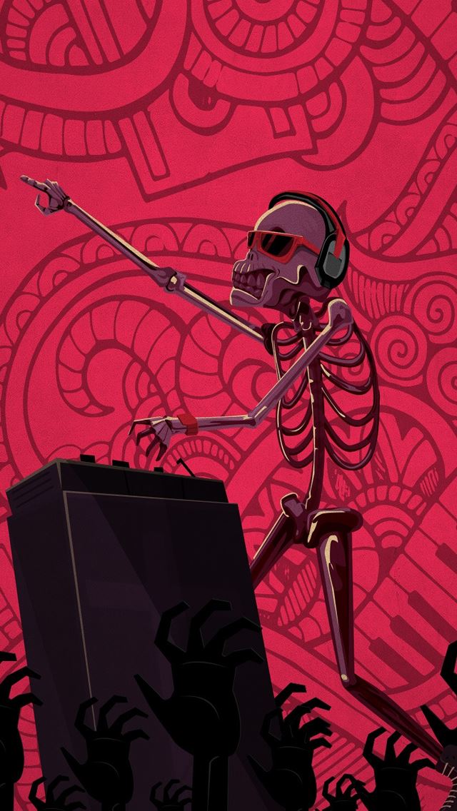 640x1136 Music DJ Soul - skull iPhone Wallpaper