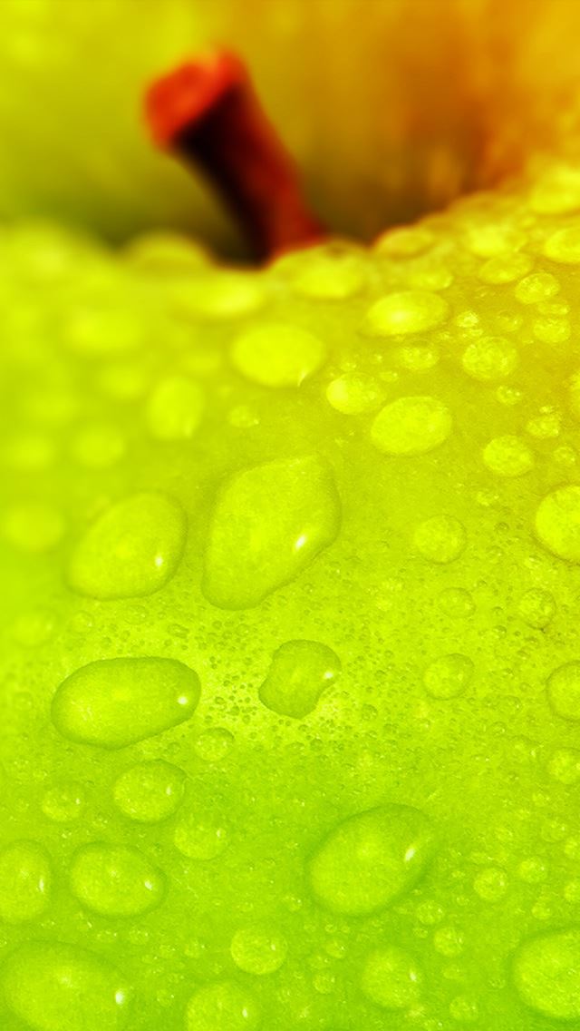 640x1136 Dew Green Apple - Apple iPhone Wallpaper