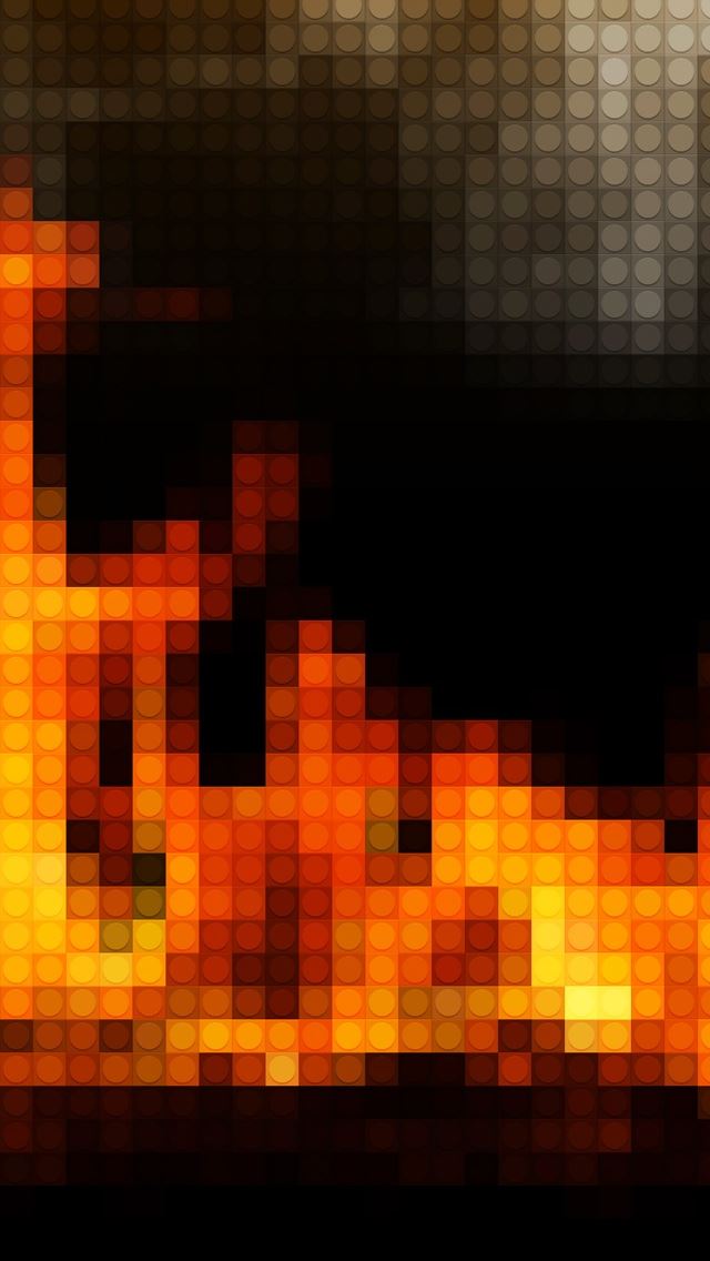 640x1136 Mosaic Fire - yellow iPhone Wallpaper