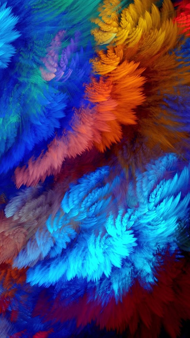 640x1136 Colorful Shaggy Bulrush -  iPhone Wallpaper