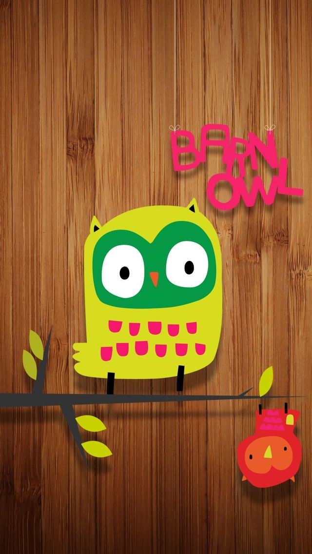 640x1136 Cute Hanging Owl - branch iPhone Wallpaper