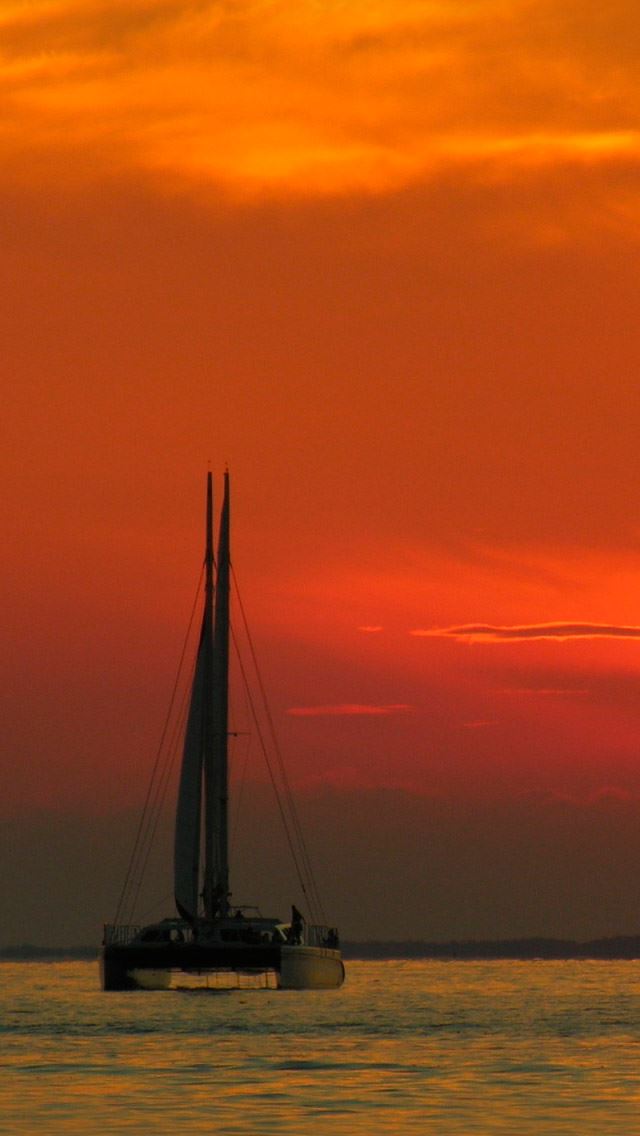 640x1136 Catamaran - the sky iPhone Wallpaper
