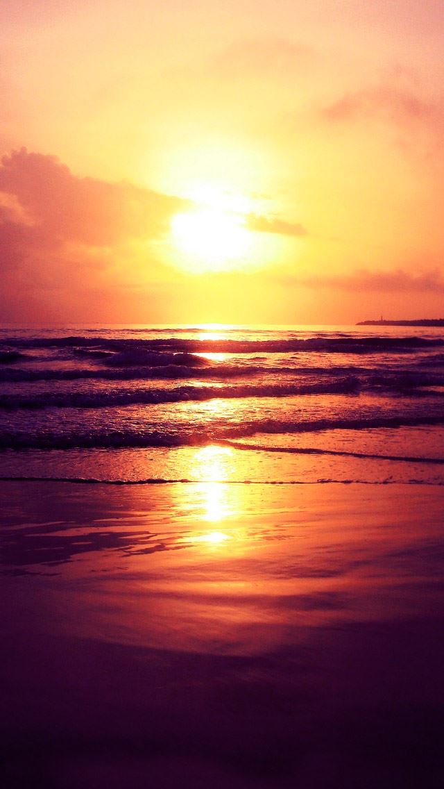 640x1136 Setting Sun -  iPhone Wallpaper