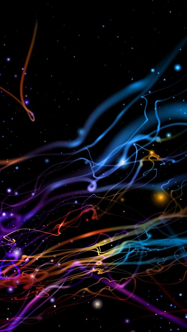 640x1136 Abstract Shine Light Ribbon - starry iPhone Wallpaper