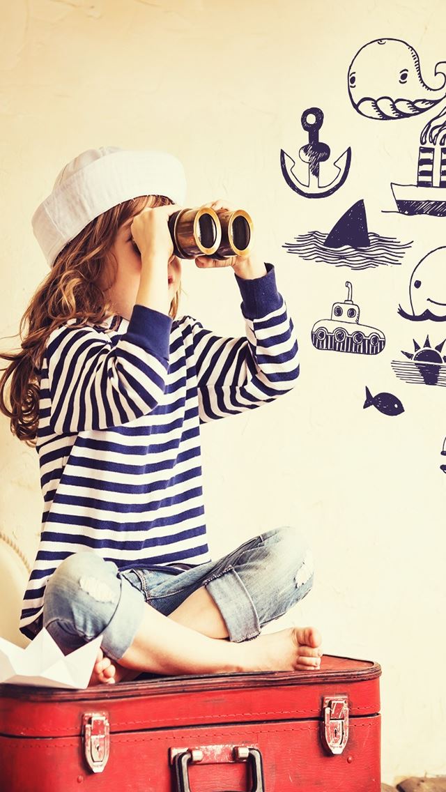 640x1136 Look Out Cute Sailor Girl -  iPhone Wallpaper