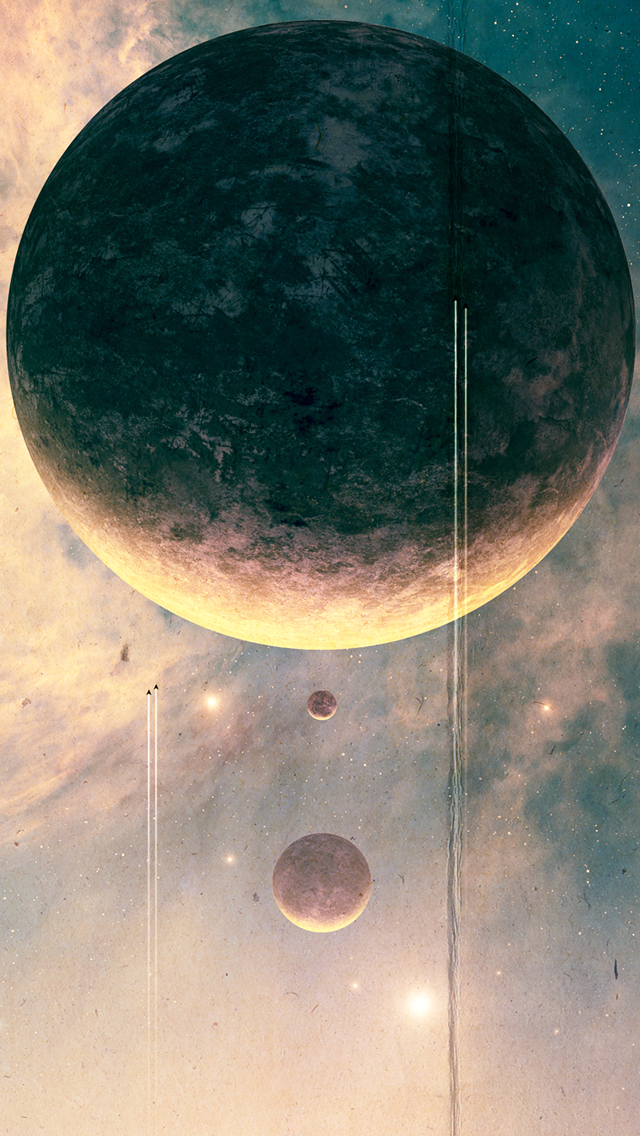 JoeJesus Josef Barton Moon Fantasy Outer Space  iPhone wallpaper 