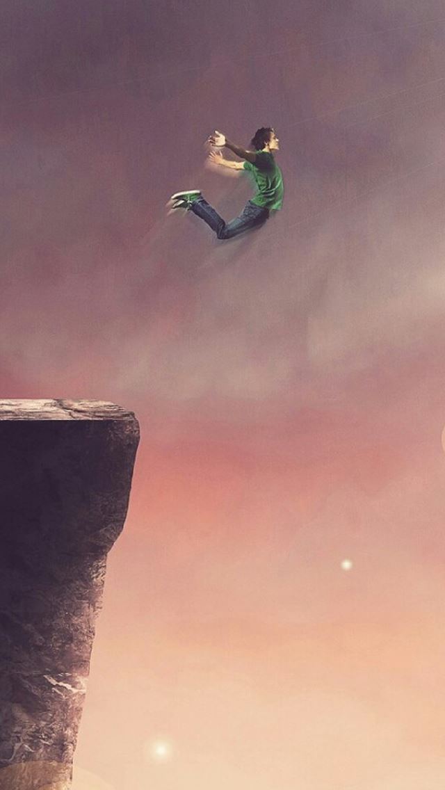 640x1136 Cliff Jump - sky iPhone Wallpaper