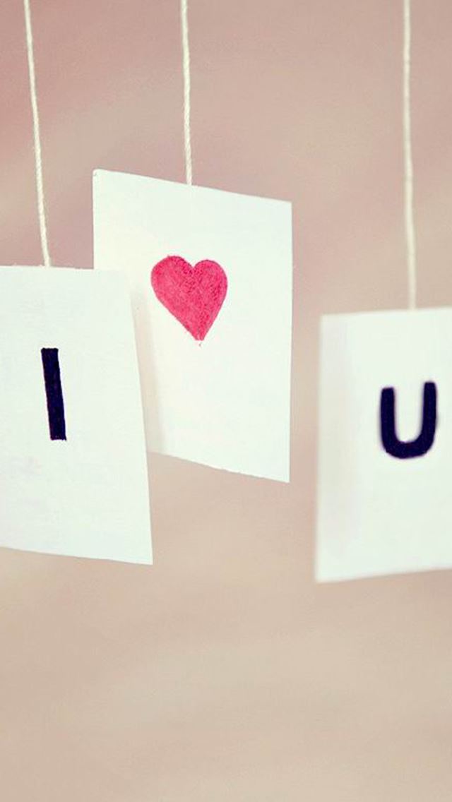 640x1136 I Love U -  iPhone Wallpaper